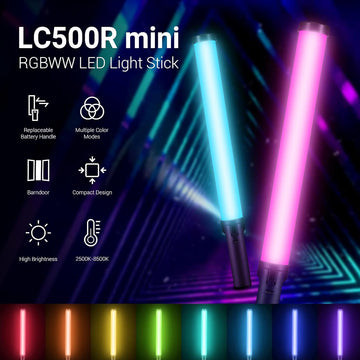 Godox LC500R Mini RGB LED Light Stick-Arahan Photo